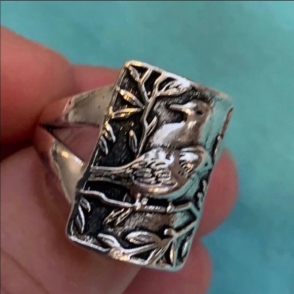 Love bird Ring 925 silver patina - Picture 3 of 4